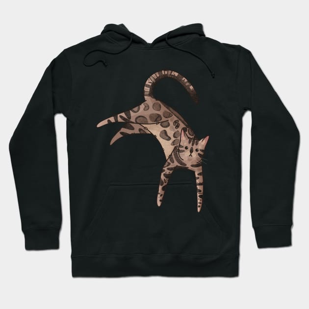 Dark bengal cat Hoodie by Feline Emporium